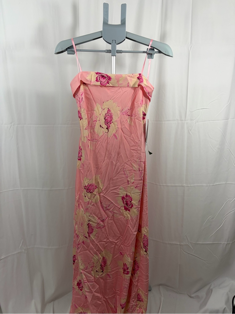 NWT Premier Amour Pink Floral Spaghetti-Strap Maxi Dress